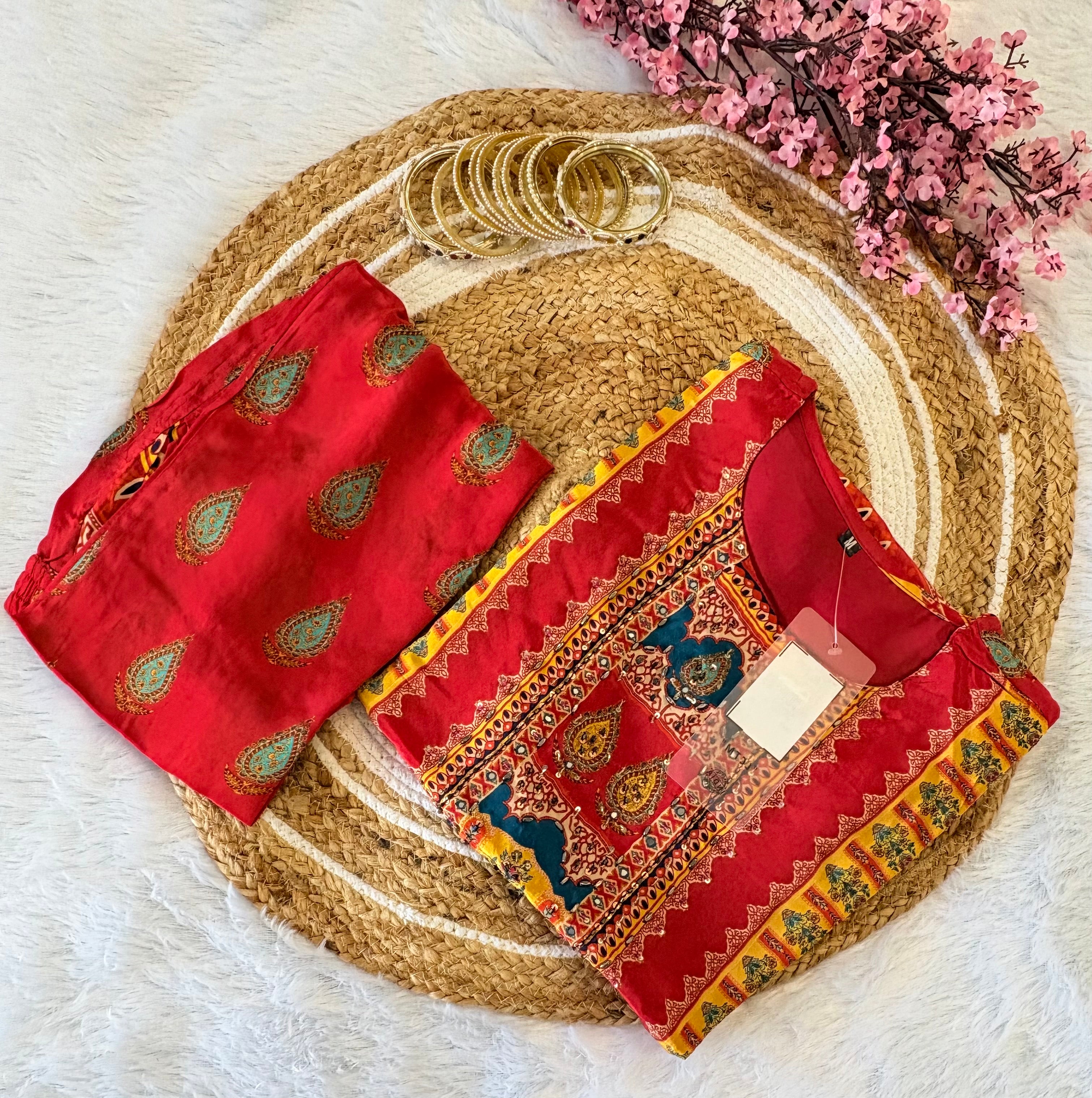 Red Coord Set for Women | Stylish Ethnic & Modern Wear