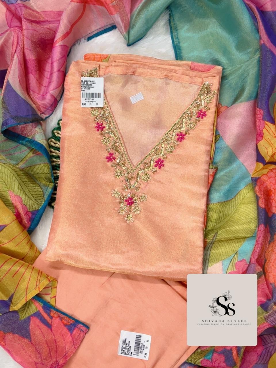 Peach Suit for Women | Elegant Stitched Ethnic Wear | Premium Fabric Online