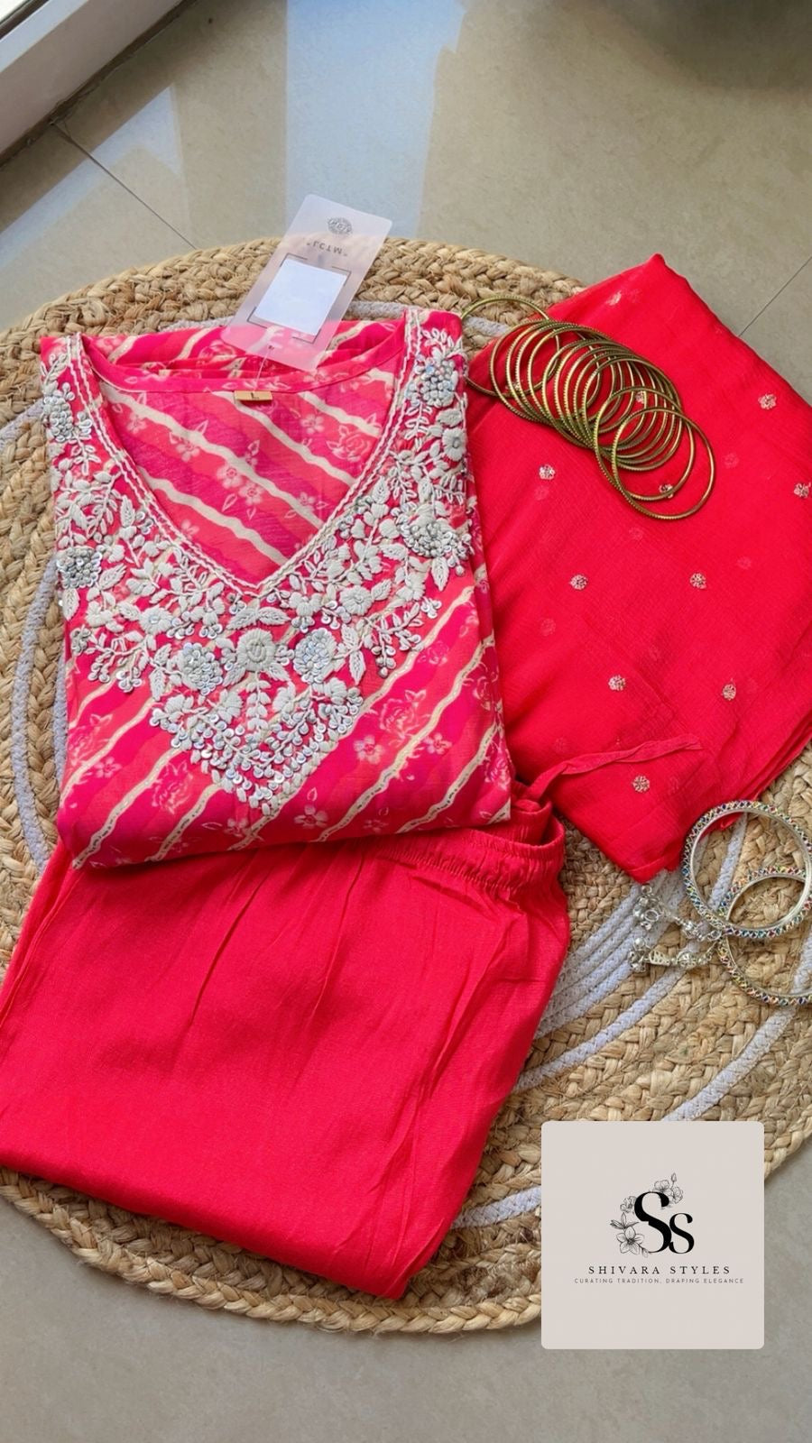 Carrot Red Kurta Set for Women | Premium Ethnic Wear Online
