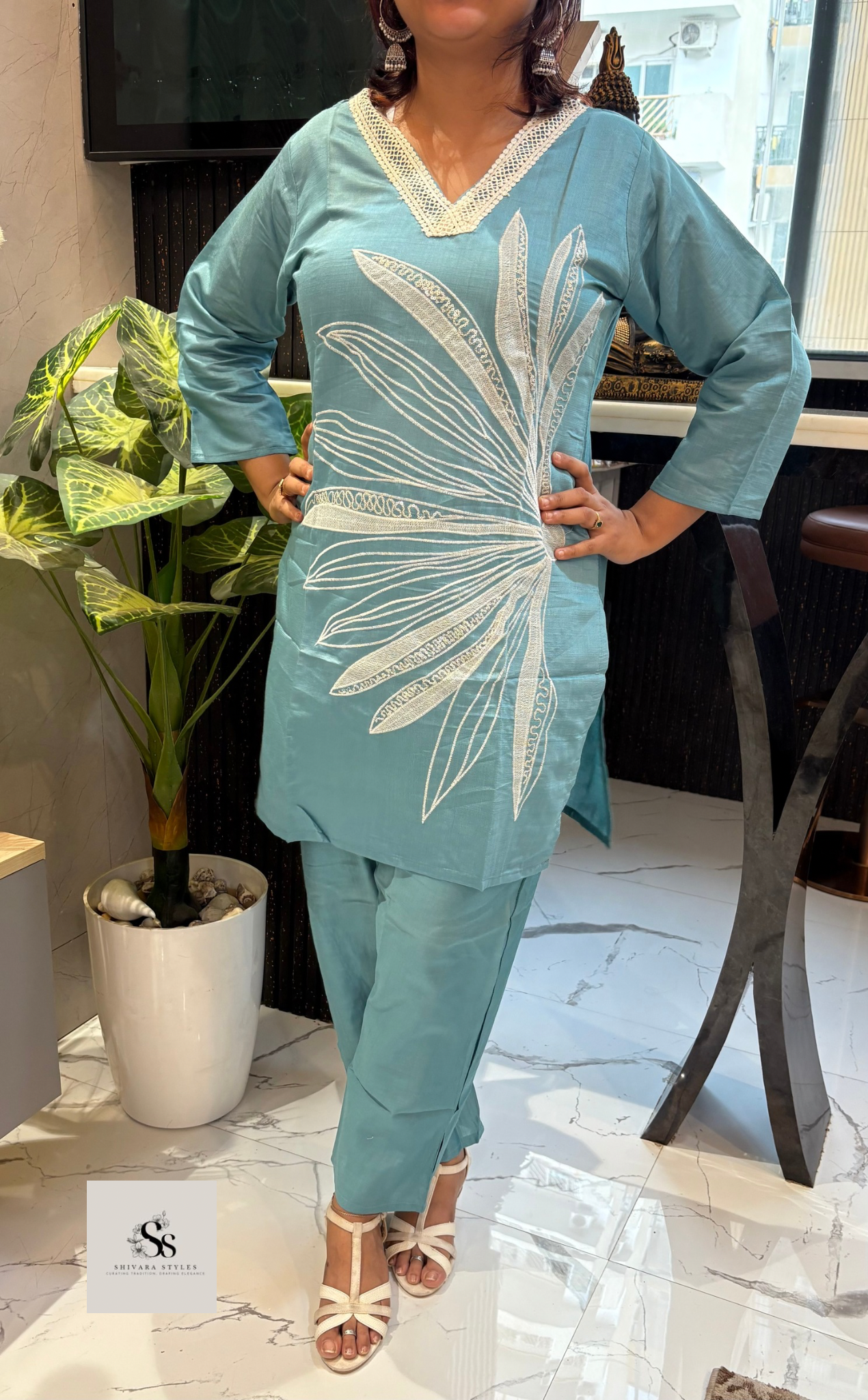Buy Sky Blue Co-ord Set Online – Stylish Women’s Ethnic Wear